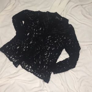 Lace button up shirt